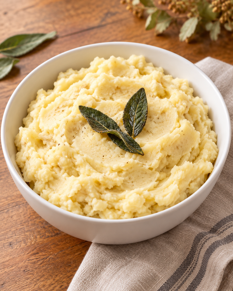 Brown Butter Yukon Gold Mash with Fresh Sage