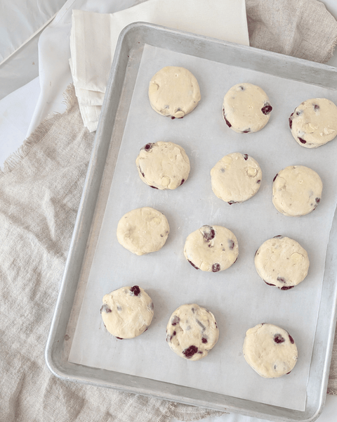 Frozen Mini Cranberry White Chocolate Scones